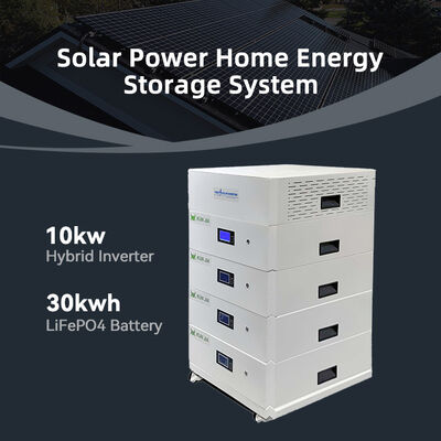 Modular Design Home Solar Energy Storage Systems Model SPS001 30kwh 8000 Cycle Life with AC220 10kw Solar Inverter