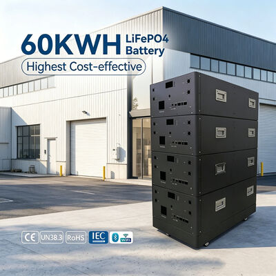 51.2V 15KWH 30 KWH 45 KWH 60KWH Συσσωρευτική ηλιακή μπαταρία LiFePO4 για συστήματα αποθήκευσης ηλιακής ενέργειας